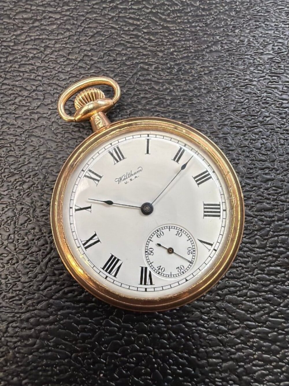 Waltham American 10K Gold Filled Pocket Watch Antique Lever Set Open Face